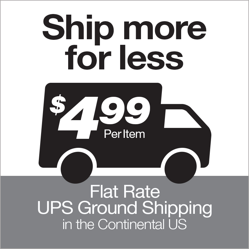 $4.99 Flat Rate Shipping per item